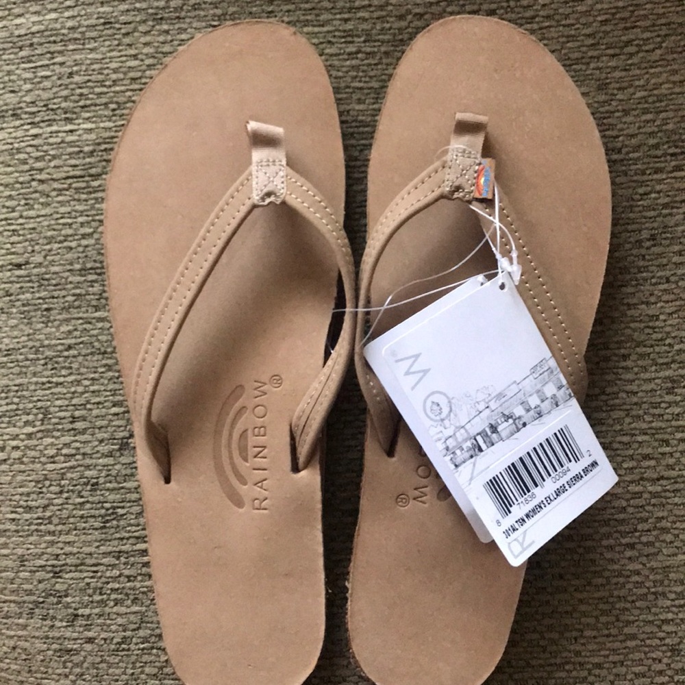 Rainbow flip-flops